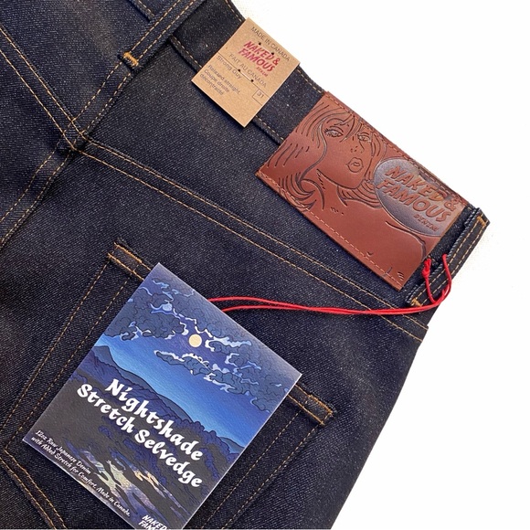 NWT Naked & Famous Strong Guy Nightshade Stretch Selvedge Denim - Picture 6 of 8